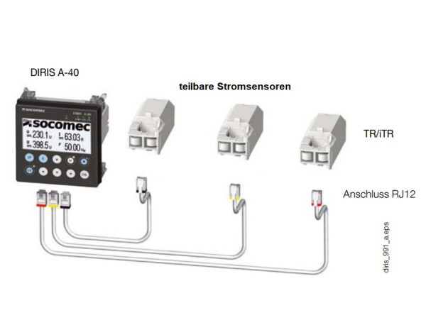 Artikelbild 1 des Artikels DIRIS A-40 Starterpaket inkl. 3 Sensor TR 160-600A