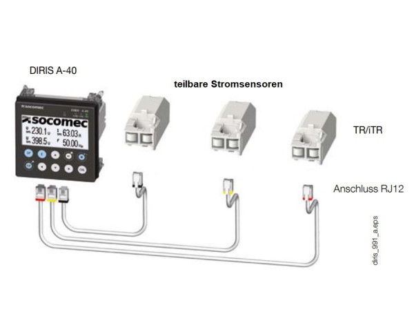 Artikelbild 1 des Artikels DIRIS A-40 Starterpaket inkl. 3 Sensor TR 63-250A